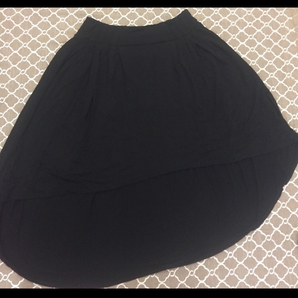 Kimichi blue high low black cotton skirt size S